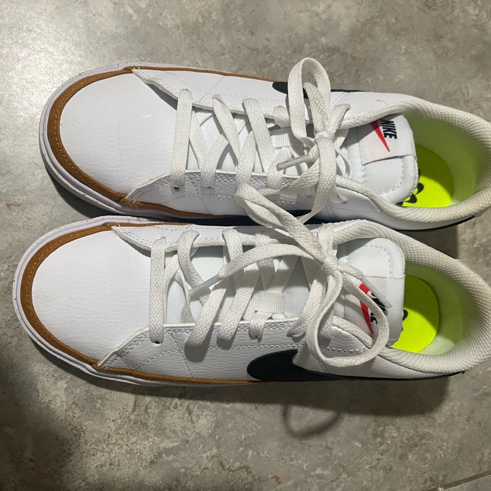 Nike White and Brown Sneakers